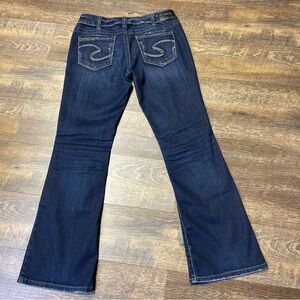 Silver Jeans Suki Bootcut Mid Rise Womens 31x31 Blue Denim Embroidered Western